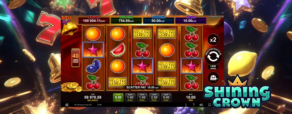 Shining Crown — 40 Extra Crown RTP, Volatilite ve 40 Hat Avantajları