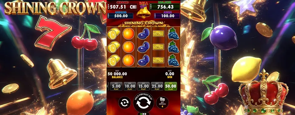Shining Crown — Expanding Crown Wild ve Jackpot Pick Bonus'u